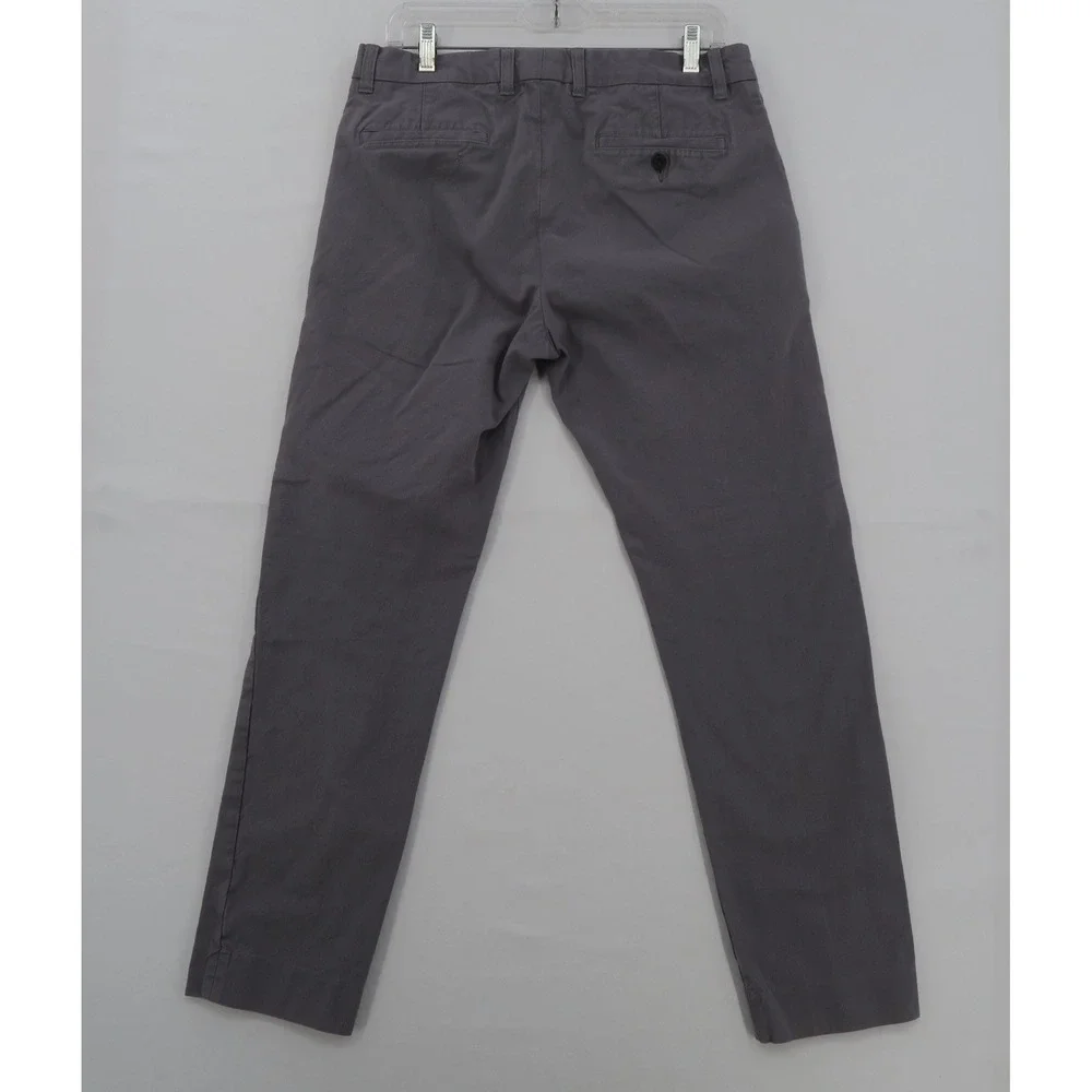 Vince Griffith Slim Fit Chino Pants Mens 32 Grey Cotton Stretch Trousers